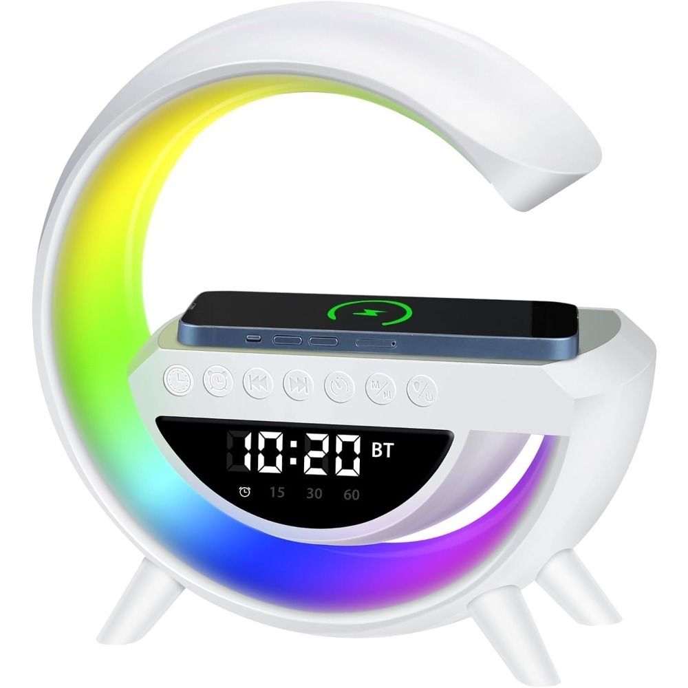 3-in-1 Wireless Charging Desk Lamp Speaker Alarm Clock