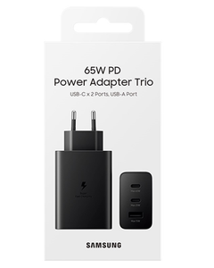 Samsung Original 3 Port Charger Trio 65W - Black