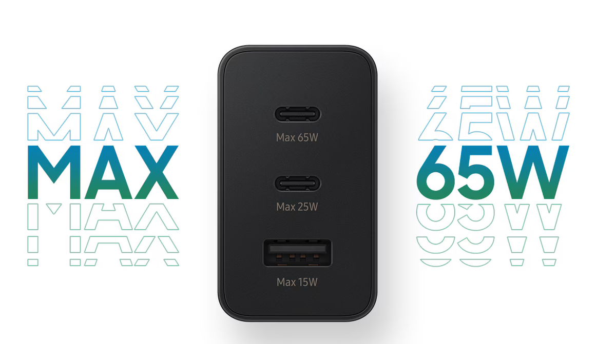 Samsung Original 3 Port Charger Trio 65W - Black