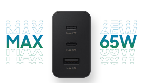 Samsung Original 3 Port Charger Trio 65W - Black